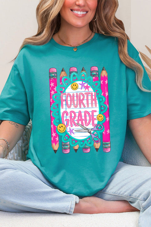 Primary Pencil Crew: Pre-K To Fourth Grade Softstyle Adult T-Shirt *Choose Your Grade