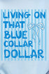 Striped Blue Collar Dollar Blue Softstyle Adult T-Shirt
