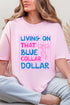 Striped Blue Collar Dollar Pink And Blue Softstyle Adult T-Shirt