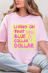 Striped Blue Collar Dollar Yellow And Pink Softstyle Adult T-Shirt