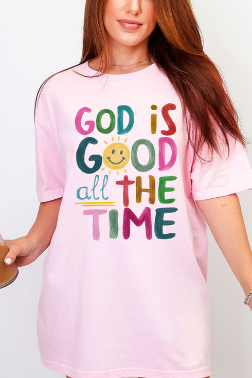 Colorful God Is Good God Softstyle Adult T-Shirt