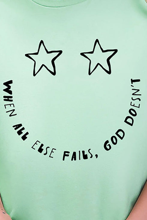 Star Eyes God Never Fails Softstyle Adult T-Shirt