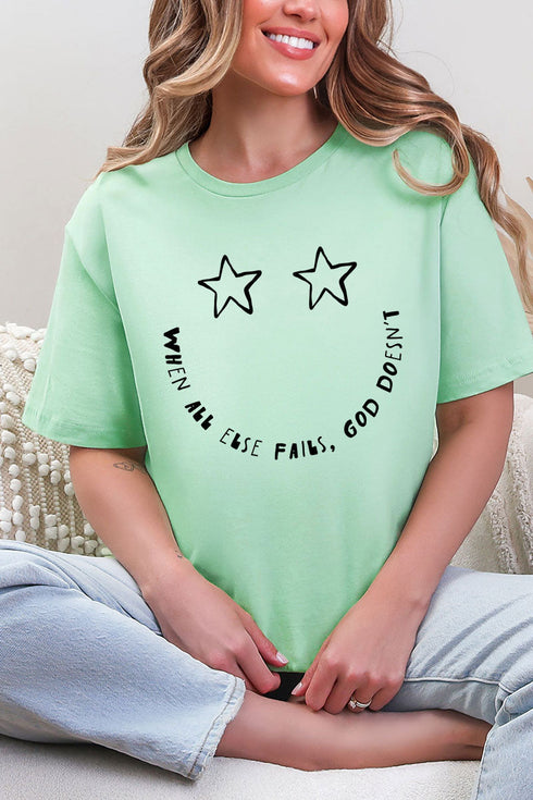 Star Eyes God Never Fails Softstyle Adult T-Shirt