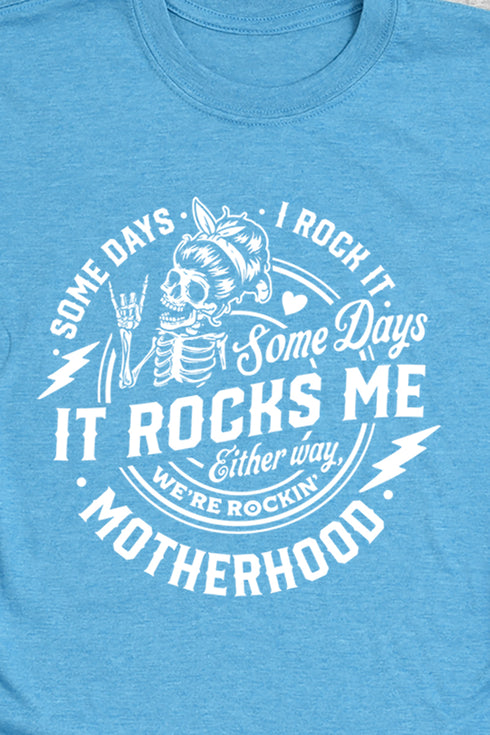 Motherhood Rocks Me Softstyle Adult T-Shirt