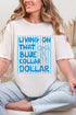 Striped Blue Collar Dollar Blue Softstyle Adult T-Shirt