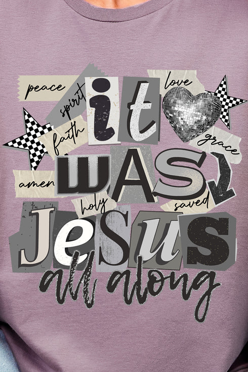 Monochromatic Jesus All Along Softstyle Adult T-Shirt