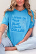 Striped Blue Collar Dollar Blue Softstyle Adult T-Shirt