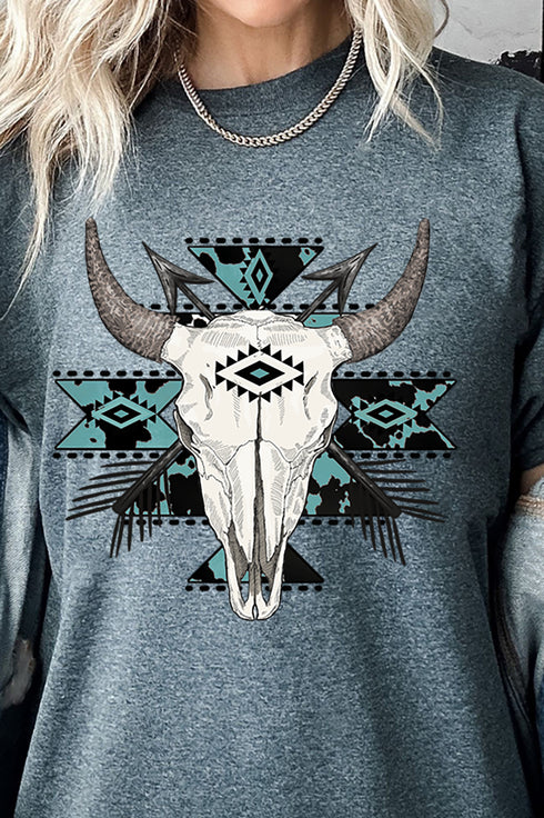 Stampede Skull Softstyle Adult T-Shirt