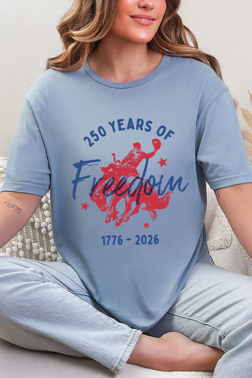 Cowboy 250 Years Of Freedom Softstyle Adult T-Shirt