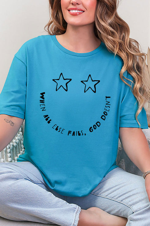 Star Eyes God Never Fails Softstyle Adult T-Shirt