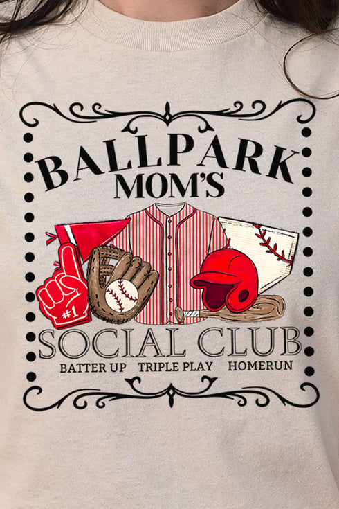 Ballpark Moms Social Club Softstyle Adult T-Shirt