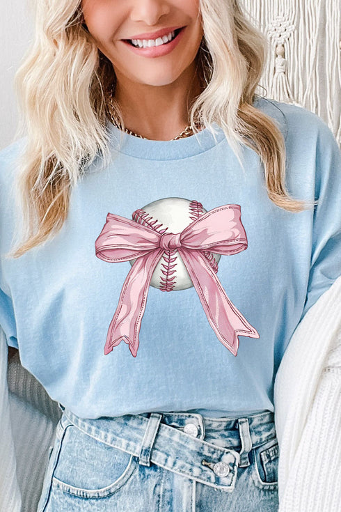 Baseball Bow Softstyle Adult T-Shirt