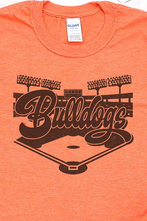 Baseball Diamond Bulldogs Softstyle Adult T-Shirt