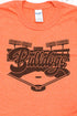 Baseball Diamond Bulldogs Softstyle Adult T-Shirt