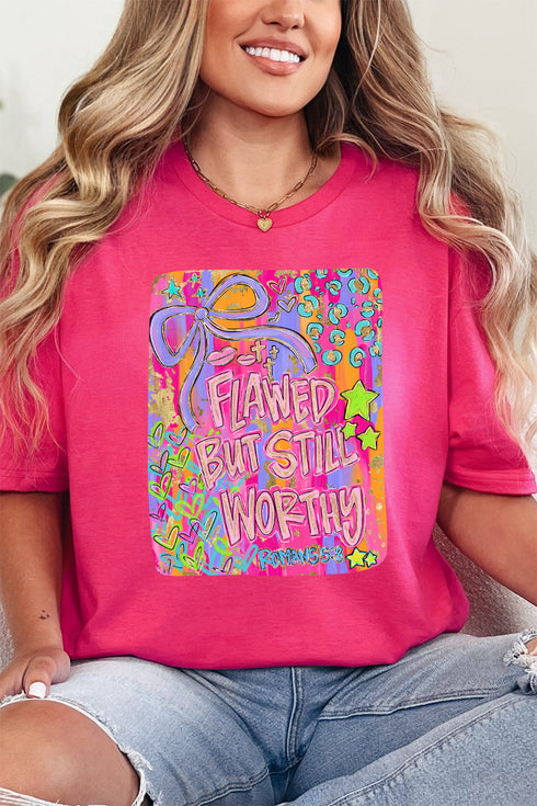 Brushed Flawed But Still Worthy Softstyle Adult T-Shirt