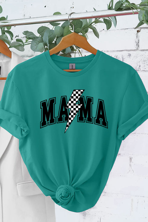 Checkered Strike Mama Softstyle Adult T-Shirt