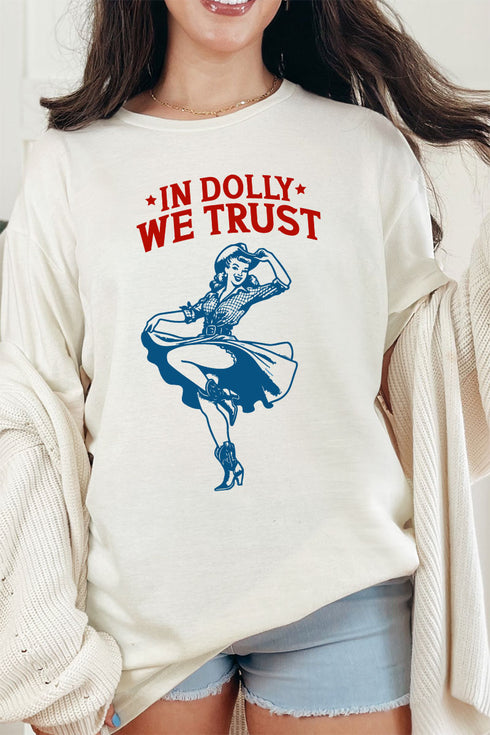 Cowgirl In Dolly We Trust Softstyle Adult T-Shirt