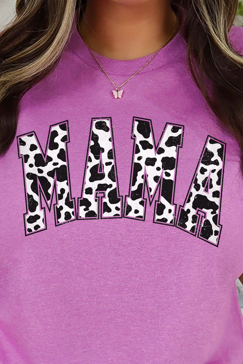 Cow Print Arched Mama Softstyle Adult T-Shirt