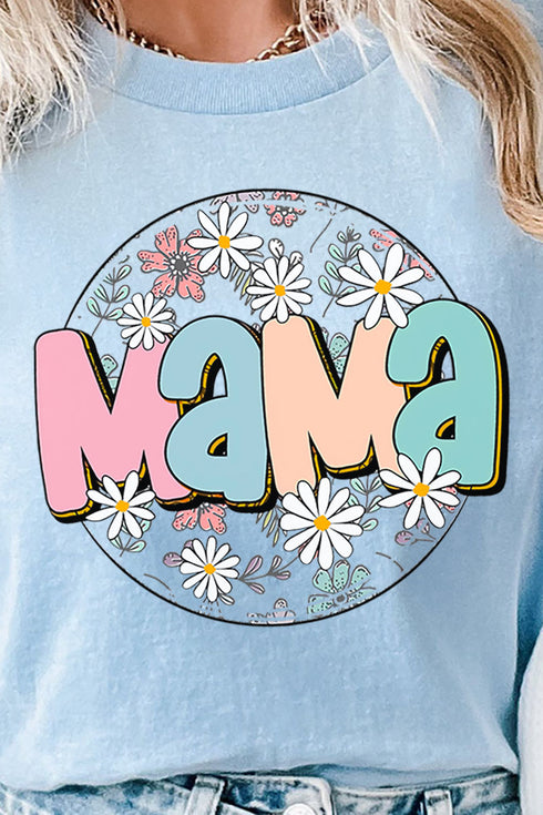 Daisies Circle Mama Softstyle Adult T-Shirt