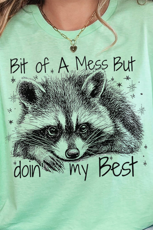 Doin' My Best Raccoon Softstyle Adult T-Shirt