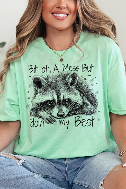 Doin' My Best Raccoon Softstyle Adult T-Shirt