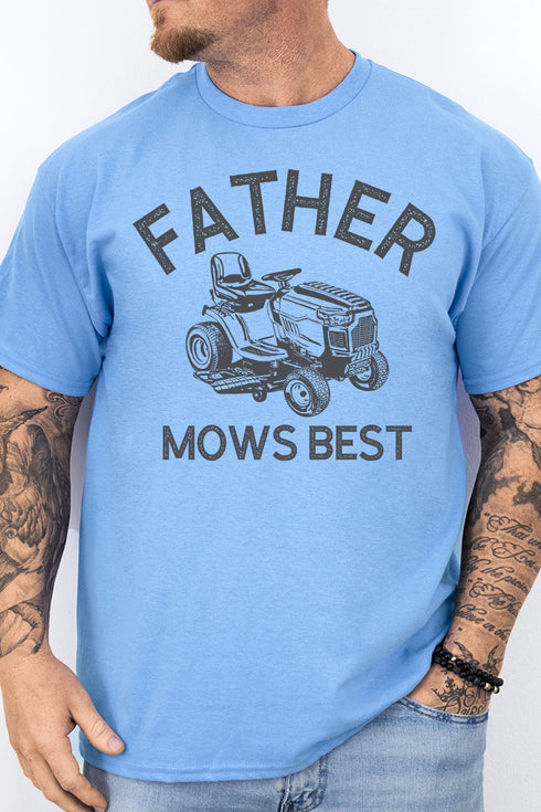 Father Mows Best Softstyle Adult T-Shirt