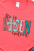 Floral He Is Risen Indeed Softstyle Adult T-Shirt