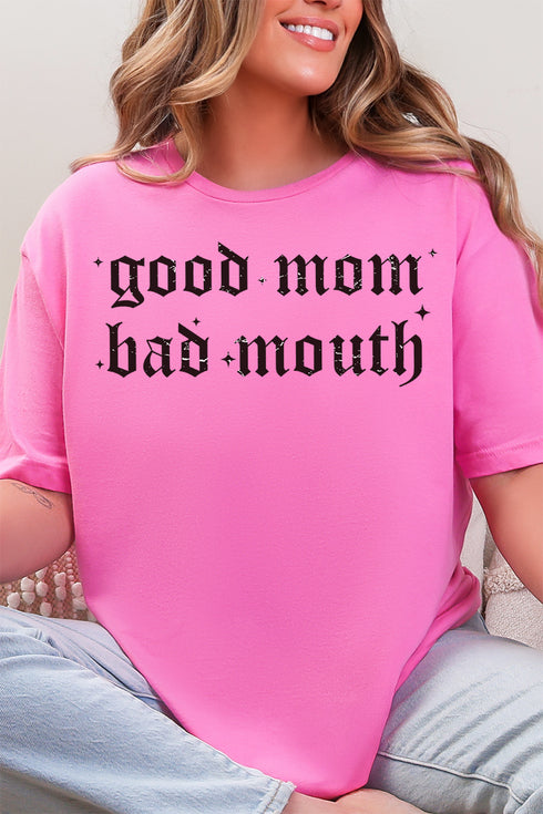 Good Mom, Bad Mouth Softstyle Adult T-Shirt