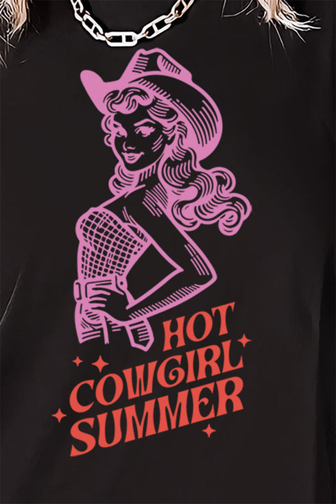 Hot Cowgirl Summer Softstyle Adult T-Shirt