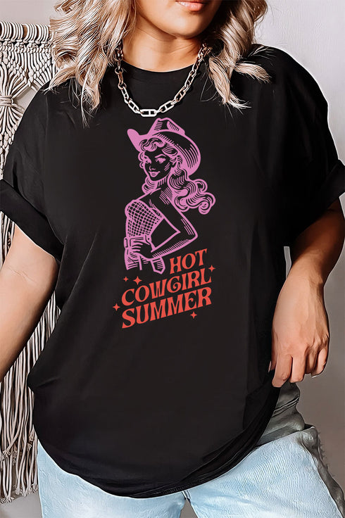 Hot Cowgirl Summer Softstyle Adult T-Shirt