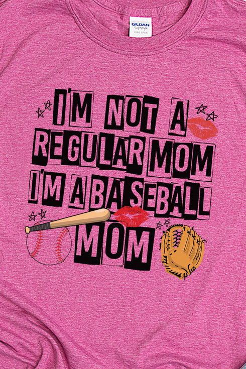 Not A Regular Mom Baseball Mom Softstyle Adult T-Shirt