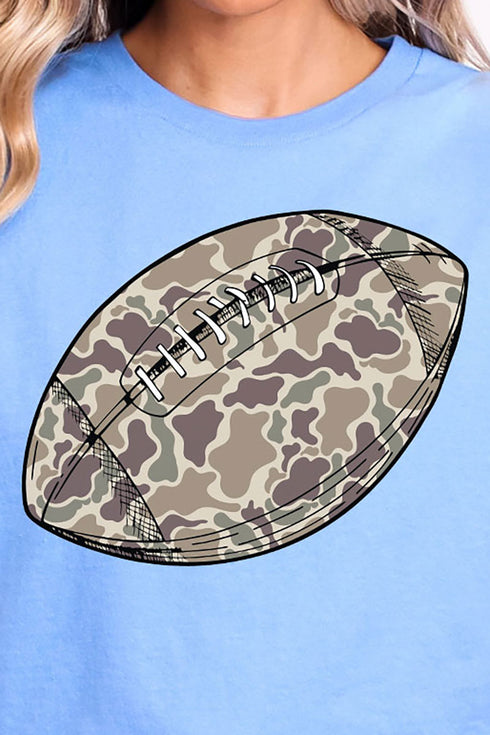 Old School Camo Football Softstyle Adult T-Shirt