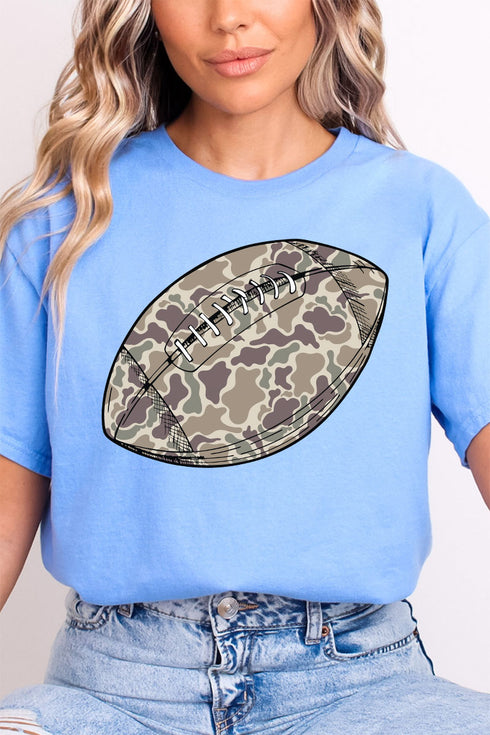 Old School Camo Football Softstyle Adult T-Shirt
