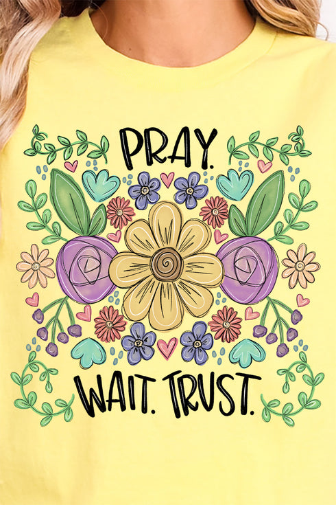 Pray Wait Trust Softstyle Adult T-Shirt