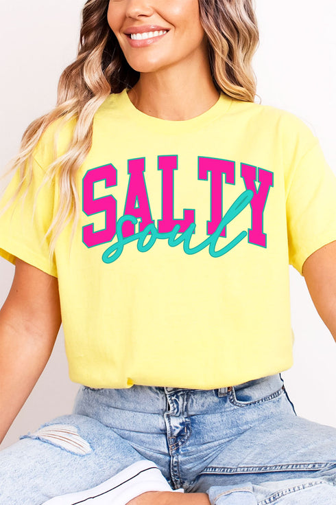 Salty Soul Color Block Softstyle Adult T-Shirt