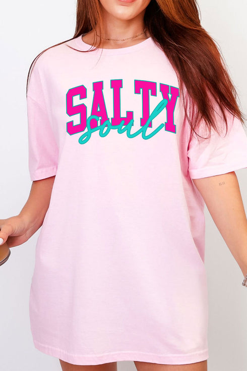 Salty Soul Color Block Softstyle Adult T-Shirt