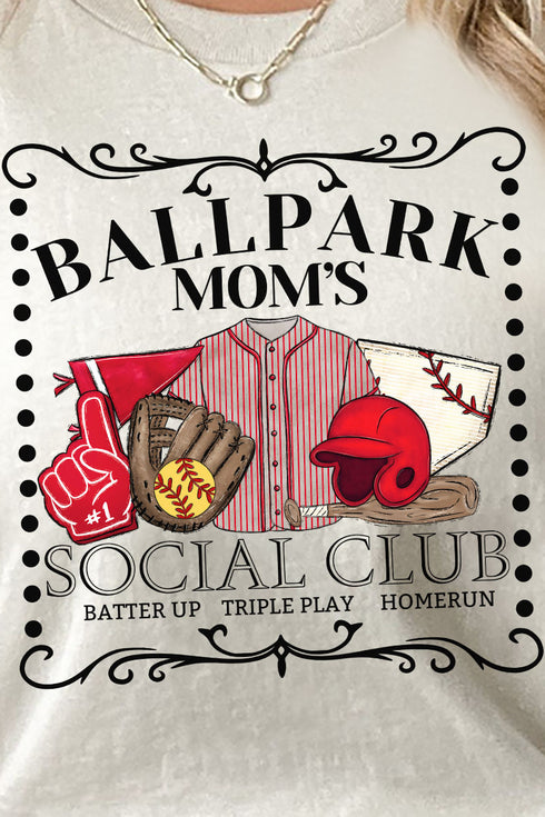 Softball Ballpark Moms Social Club Softstyle Adult T-Shirt