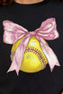 Softball Bow Softstyle Adult T-Shirt