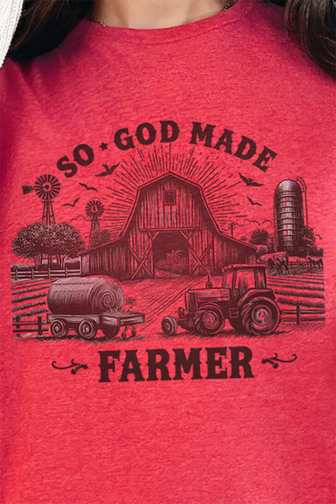 So God Made Farmer Softstyle Adult T-Shirt