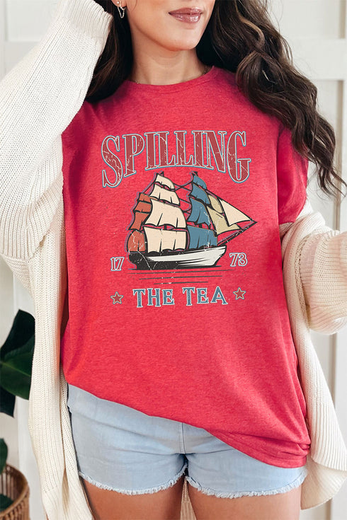 Spilling The Tea Softstyle Adult T-Shirt