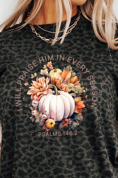 Pumpkin Praise In Every Season Fine Jersey Tee
