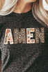 Boho Amen Faux Embroidery Transfer Fine Jersey Tee