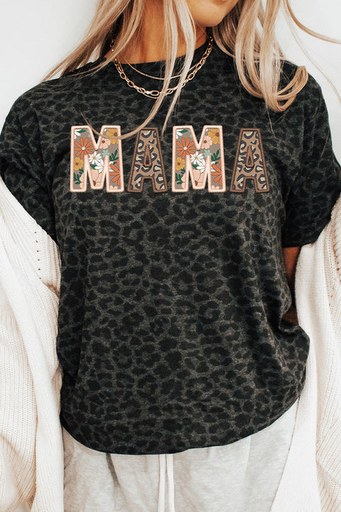 Boho Mama Faux Embroidery Transfer Fine Jersey Tee