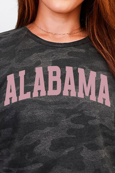 Pink Arched Alabama Fine Jersey Tee