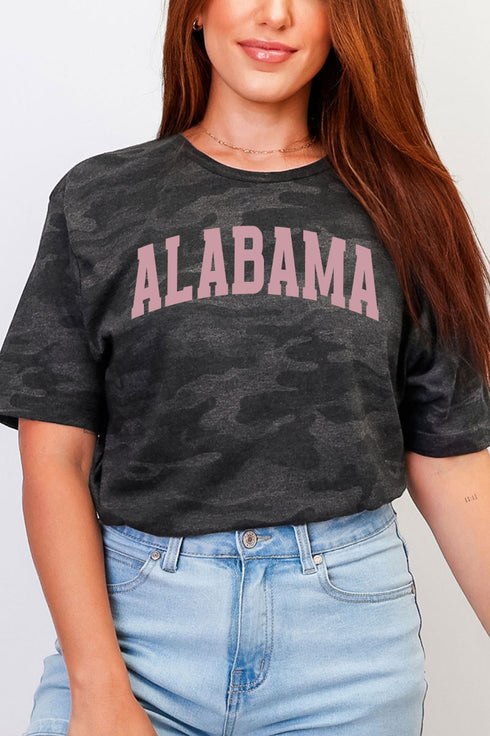 Pink Arched Alabama Fine Jersey Tee