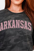 Pink Arched Arkansas Fine Jersey Tee