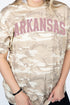 Pink Arched Arkansas Fine Jersey Tee