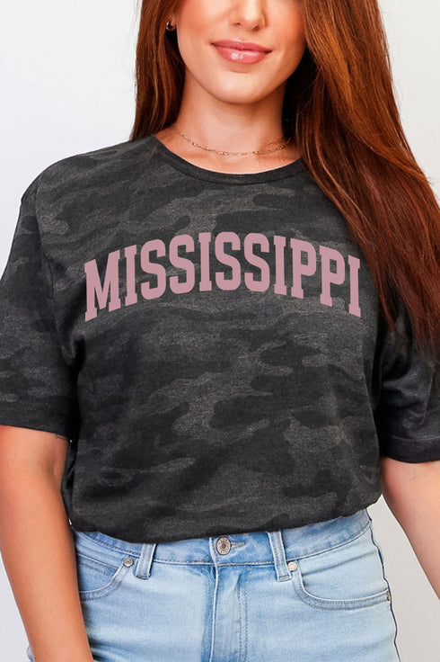 Pink Arched Mississippi Fine Jersey Tee