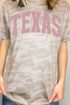 Pink Arched Texas Fine Jersey Tee