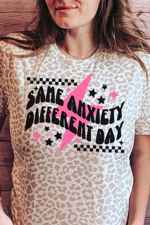 Same Anxiety Different Day Fine Jersey Tee